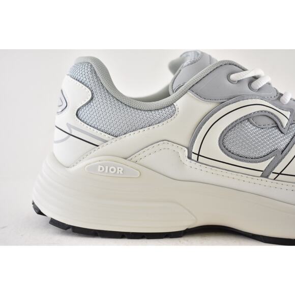 Dior Mens B30 Countdown Grey White Low Top Lace Up Flat Trainer Sneakers 44 11 - Picture 4 of 14